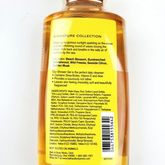 Bath And Body Works Sunkissed Days Shower Gel 10 FL OZ Retired Rare New Sealed - Picture 3 of 4